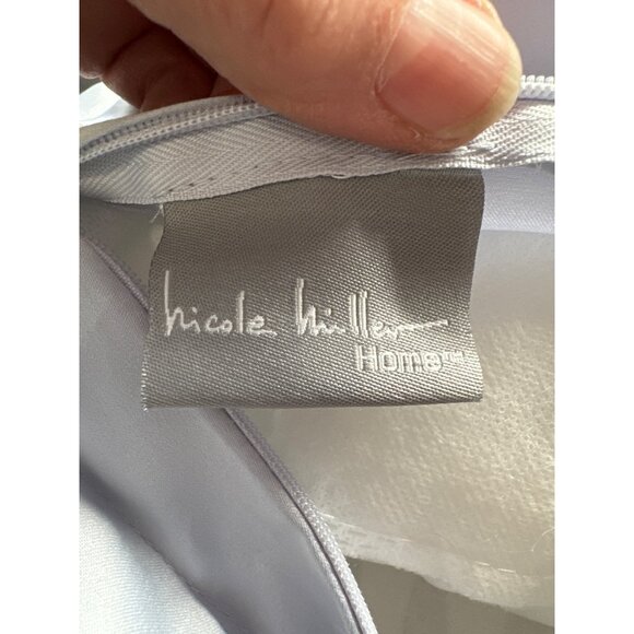 Nicole Miller Home Decorative Throw Pillow 20"x20" Polyester Fiber Silver Abstra - Picture 6 of 6